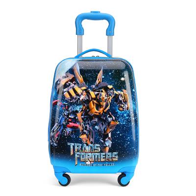 China Waterproof Custom ABS Children Trolley Bag Cabin Luggage With Animal Prints for sale