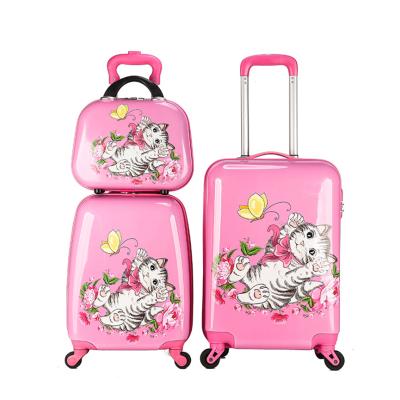 China Cartoon Waterproof Fashionable PC Printed Hard Shell Travel Trolley Luggage Set for sale