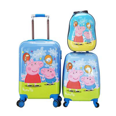 China Factory Direct Sale Waterproof Cheap Kids Children Trolley 4 Piece ABS 3 Piece Wheels PC Luggage Set for sale