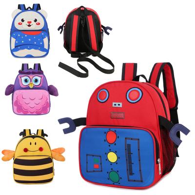 China Waterproof Kindergarten Kid Children 3D Cartoon Animal Backpack Cute School Bags for sale