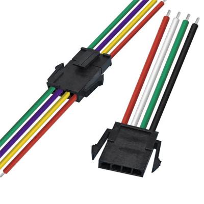 China Custom Connection 3.0mm Male And Female Automotive Pitch Wiring Harness 4P Molex Cable for sale