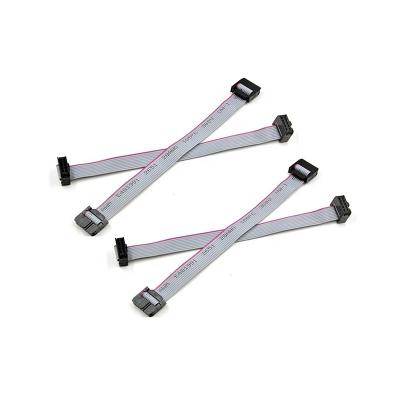 China Flat Wire Assembly 2.54mm IDC Cable 10P Finished Gray Cable IDC Red Edge Gray Cable for sale