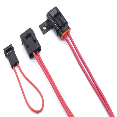 China 22AWG New Energy Single Vehicle Flame Retardant Wiring 32V 40A Pin Car Fuse Holder Wires for sale