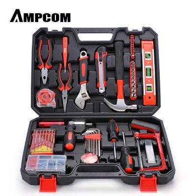 China Household Repair Tool AMPCOM 110pcs Family Home Repair Tool Kit Claw Hammer Screwdriver Kit Slotted&Phillips Screwdriver for sale