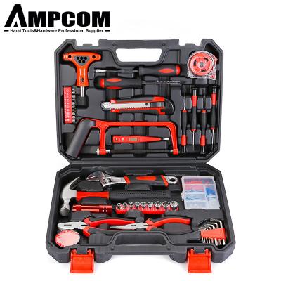 China Household Installation AMPCOM 43 PCs Household Repair Tool Kit Adjustable Wrench Tension Tester Pencil Driver Ratcheting Bit for sale