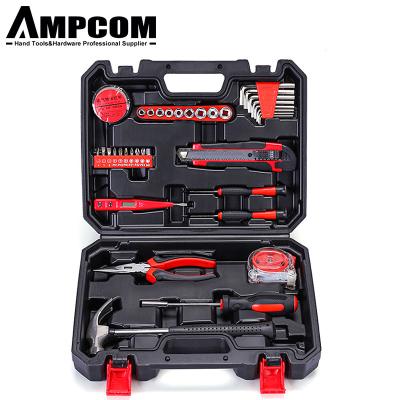 China Household Repair Tool AMPCOM 38pcs Household Tool Bike Water Pipe Repair Tool Kit Screwdriver Claw Hammer Knife Socket Service Tools for sale