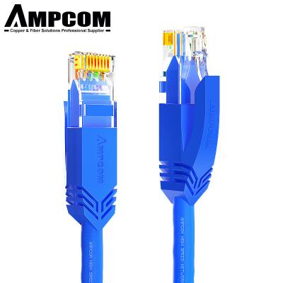 China Computer Networking AMPCOM CAT6A 24AWG Networking Cable 1Gbps Baud Speed ​​Ethernet Cable for internet connection for sale