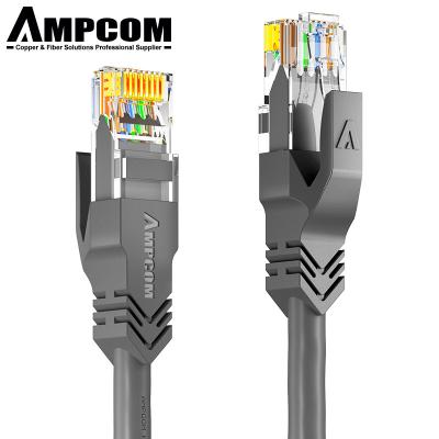 China Networking AMPCOM Cat5e 0.5m/1m/2m/3m/5m Gray Color 100M Fast Speed ​​bps Networking Cable Cord for Company Cabling System for sale