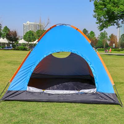 China Manual Tent Type Best Selling Single Layer Polyester Outdoor 6 Person Family Camping Tent for sale