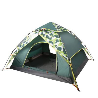 China Camouflage/Field Warm Double Layer Automatic Game Tent Outdoor Camp 3-4 People Waterproof Hydraulic Military Camping Tent for sale