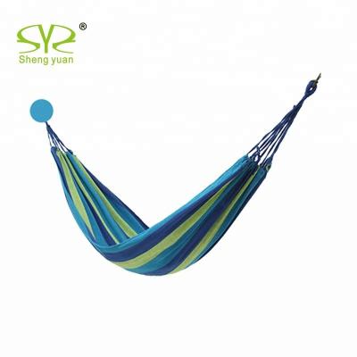 China Portable Camping Outdoor Cotton Garden Swing Bed Canvas Hammock Heavy Duty Hanging Hammock for sale