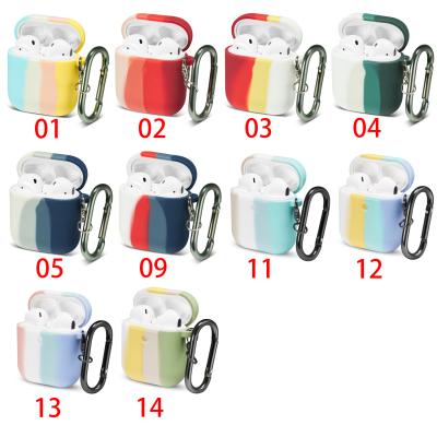 China Protect New Hot Selling Lovely Rainbow Color Matching Colorful Earphone Case For Airpods Cute Case For Airpods Case for sale