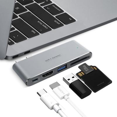 China Mobile Devices Desktop USB Type C To Multiple 4 Port USB 3.0 Hub Adapter For Apple New MacBook for sale