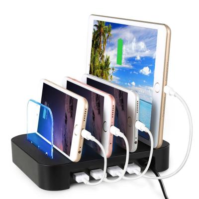 China High Quality Multi Ports USB Charger 4 Left USB Charging Station For Multiple Device With Phone Holder for sale