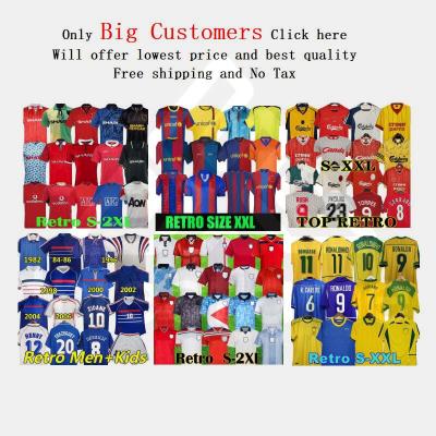 China Sets MOQ: 50pcs Wholesale Retro Football Shirt Vintage Soccer Jerseys for sale