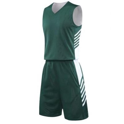 China Antibacterial Good Quality Cheap Double Face Basketball Team Custom Men Kids Uniforms for sale