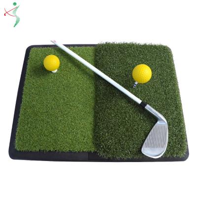 China Synthetic Turf & Custom Rubber Base Turf Golf Mat 13x17inch Indoor Outdoor Golf Double Hitting Mat Premium Synthetic Turf Golf Grass Mat With Rubber Base for sale