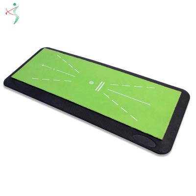 China Velvet Turf & Mini Golf Hitting Mat For Golf Rubber Hot Sales Amazon Base Swing Detection Batting Golf Training Mat for sale