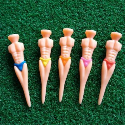 China High Quality Plastic Golf Tee 80mm Single Male Naked Man Bikini Plastic Golf Tees for sale