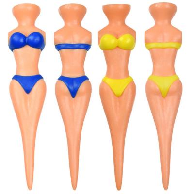 China Madame Golf Tee Female Plastic Naked Golf Tees High Quality Unique Plastic Bikini Set 76mm 3inch for sale