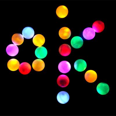 China Tournament Decoration/Practice/Promotion/Play High Quality Custom Electronic LED Golf Ball Glow in Dark Glowing Flashing Golf Balls for sale