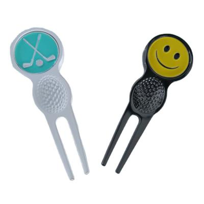 China Bulk Custom Metal Blank Metal Golf Digging Digging Tools With Magnet Golf Ball Marker for sale