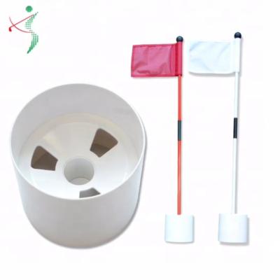 China Practice Field White Plastic Golf Cup Golf Ball Cup Green Hole Cup For Practice Putting Green for sale