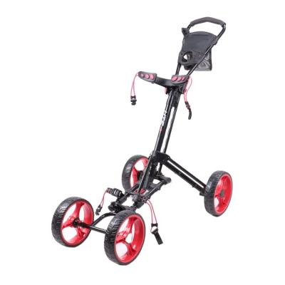 China Newest Aluminum Golf Cart Aluminum 4 Wheels Pull Cart Golf Cart Foldable Golf Push Cart Custom Made for sale