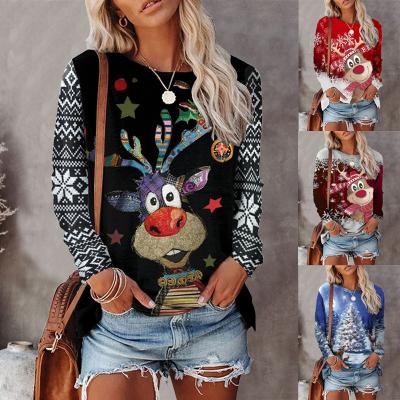 China Wholesale Anti-Wrinkle 2021 Winter Autumn Christmas Ugly Sweater Women Knitted Loose Oversize Women's Pullover Sweaters for sale