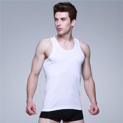 中国 High Quality QUICK DRY Pure Gym Tops Men's Tank Top Sports Fitness Vest Cotton Vest 販売のため