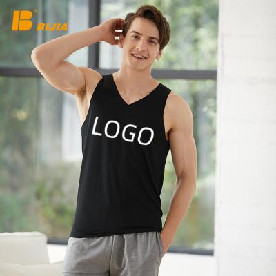 China Custom Design Tank Tops Mens Fitness Muscle Breathable Polyester Tank Top for sale