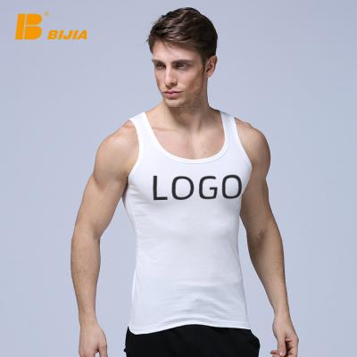 China Cheap Price Breathable Combed Casual Cotton Sports Gym Tank Tops Mens White Tank Top for sale