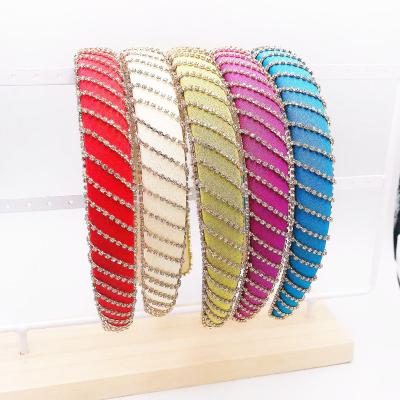 China Baroque European and American sexy water drill fashion show hair circle hair accessories for sale