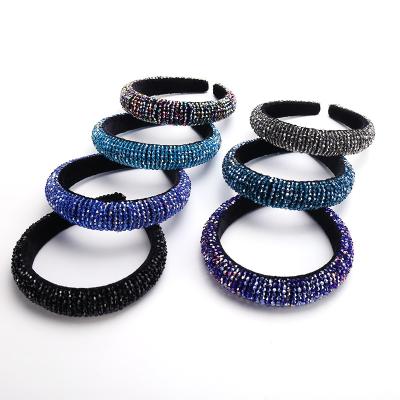 China Wholesale Custom Made Full Color Women's Luxury Headband Crystal Friendly Rhinestone Material for sale