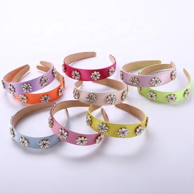 China European and American fashion baroque candy cloth all-match fashion multi-color full diamond headband hair accessories for sale