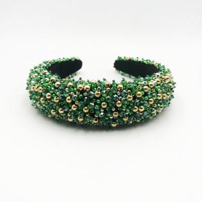 China New Fashion Baroque Hand-stitched Headband With Crystal Headband In Europe And America for sale