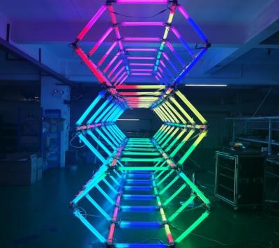 China Theme Park DJ VJ Event LED Artnet RGB Pixel 360 Degree Milky Tubes For Cube Structure for sale