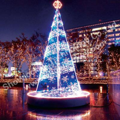 China Square / Mall Tower Design Led Light Christmas Tree With Number Words 3M / 4M / 4M / 6M for sale