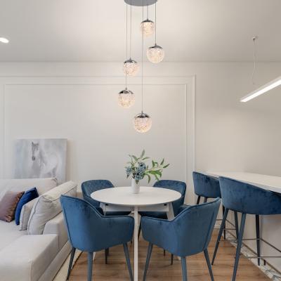 China Modern Modern Living Room Chandelier Glass Ball Led Ball Pendant Light for sale