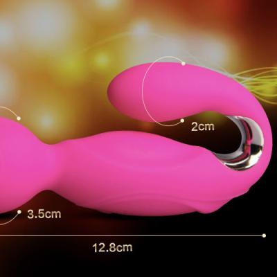 China Dual Motors Dual Vibrator Full Silicone Magic Wand Massager G Spot Clitoris Vibrator Dual Vibrator for sale