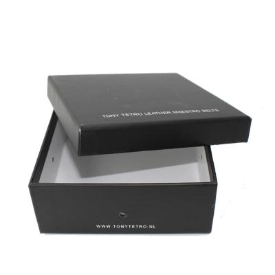 China Pretty Recyclable Factory Reverse Led Fashion Chipboard Shoe Box Paperboard Black Dimensions Template for sale