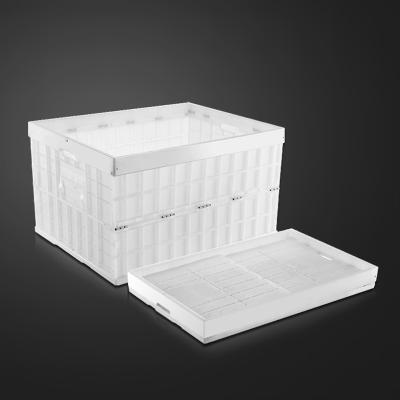 China Solid Box Heavy Duty Collapsible Folding Storage Industrial Moving Plastic Crate for sale