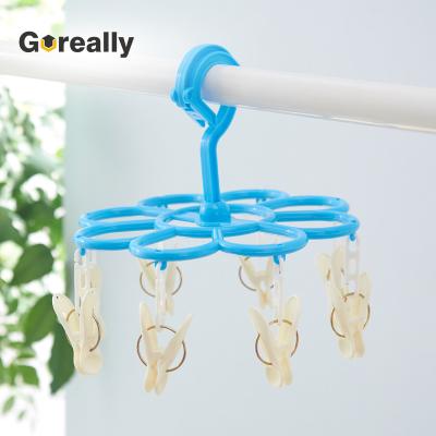 China Multifunctional High Quality Multi Bra Sock Umbrella Plastic Clothes Umbrella Clothes Clip Laundry Hanger for sale