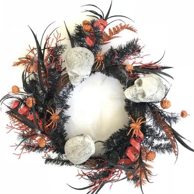 China Pure handmade artificial Halloween garland with mini faux pumpkin Halloween garland. for sale