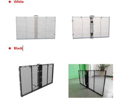 China HD indoor outdoor transparent led display P5.2 full color led transparent flexible display for glass wall led screen for sale