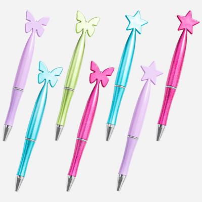 China Pen New Design Promotional Pen Star and bow shape Pen For School Promotional Plastic Cartoon Pen With Logo for sale