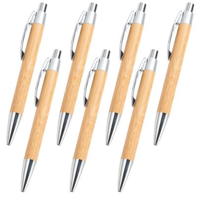 China office & School Pen Customized Eco-Friendly Wooden Pen Bamboo Ballpoint Pen With Printed Logo for sale