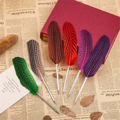 China office & School Pen Yes Novelty Promotional Feather Pen Metal Pen Body Type Customized Logo Pen for sale