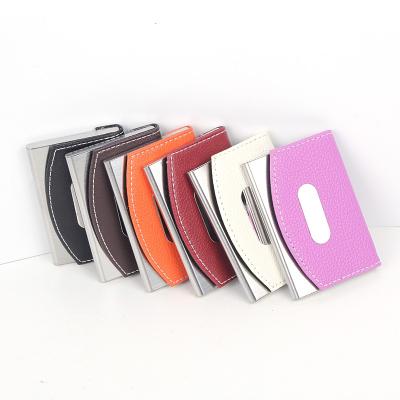 China High End Xinghao PU Business Card Holder Multi-pattern And Color Name Card Holder Aluminum Wallet for sale