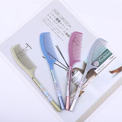 China office & Creative Multi-Color Cute Ladies Comb Ballpoint Pen Artist Gifts Crazy Girls Pointed Office Students School Pen Children School for sale